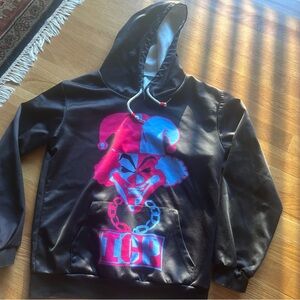 Hot Topic ICP Insane Clown Posse Black Hoodie with pink and Blue Clown graphic M